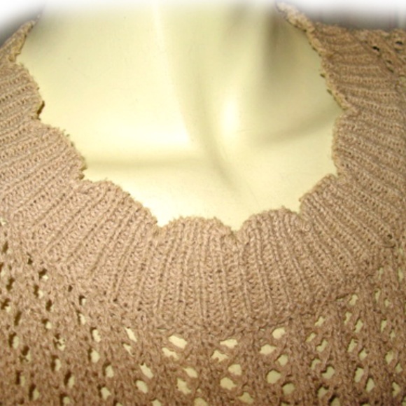 Vintage Y2K 90s 80s Chaus Womens Knit Crochet Mesh Fishnet Net See Through Top L - Picture 4 of 8